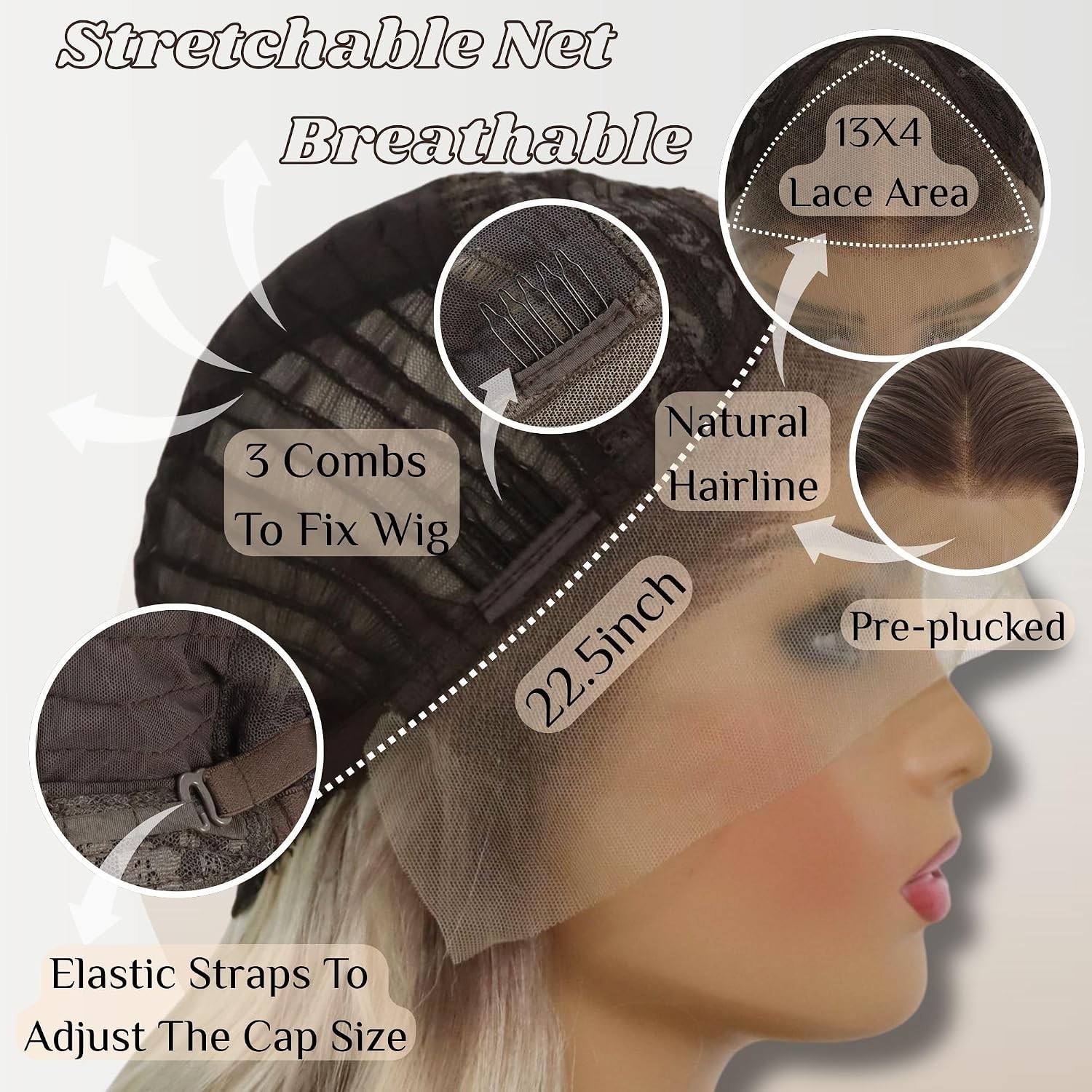 LACE FRONT WIG HUMAN HAIR BLENDED ASH BLONDE