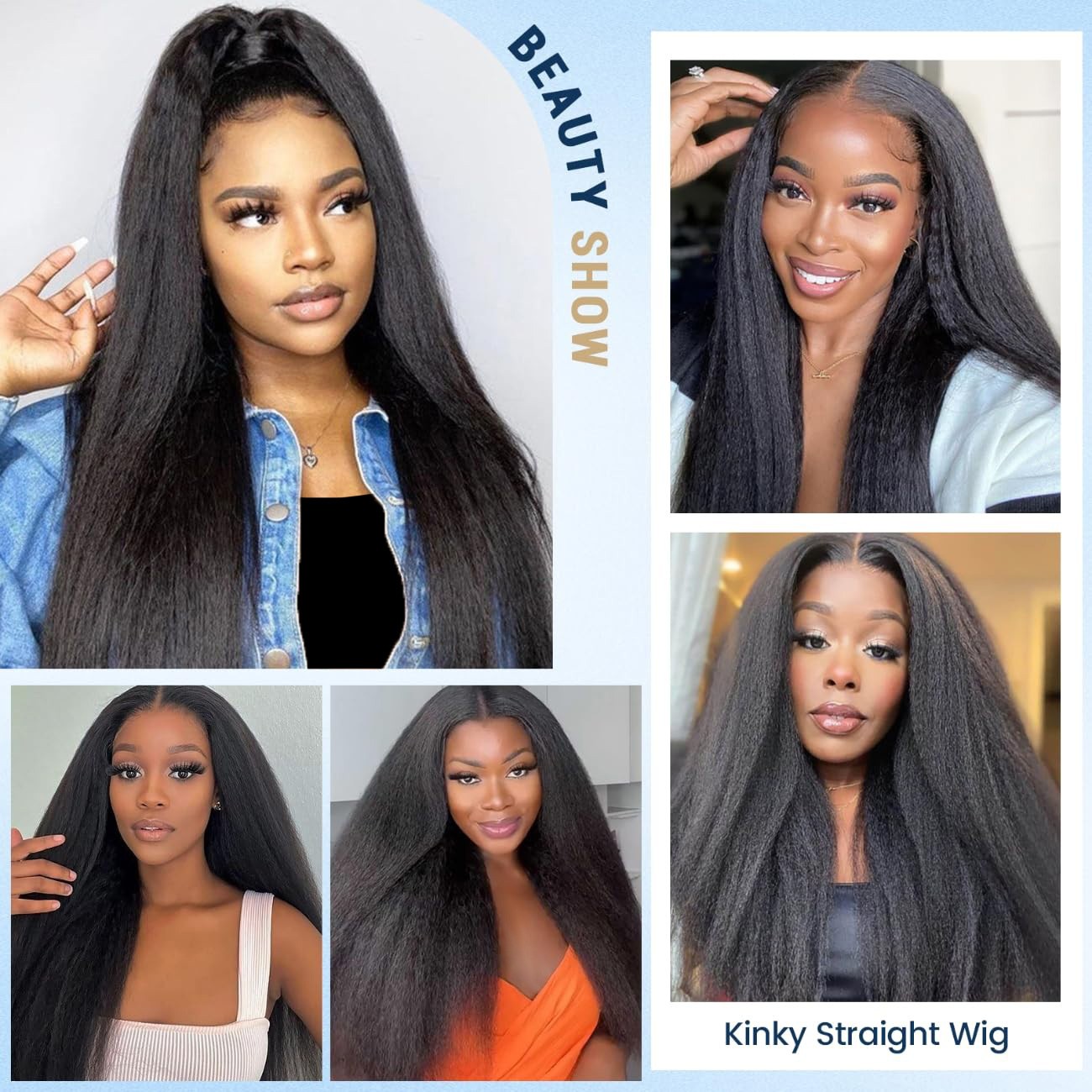 13×6 Natural Color Kinky Straigh Transparent Lace Human Hair