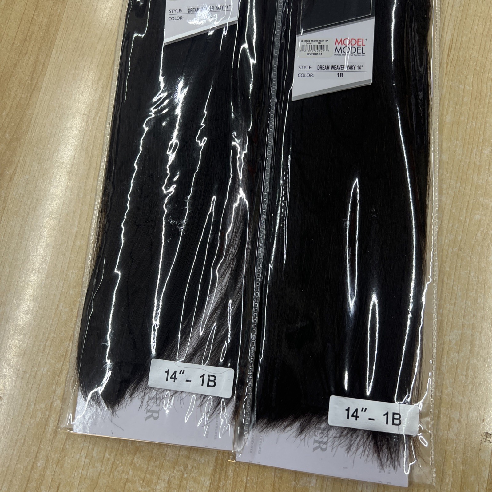 Dream Weaver 100% Human Hair Yaky 14”inch 2 Pack Deals Number 1b off black