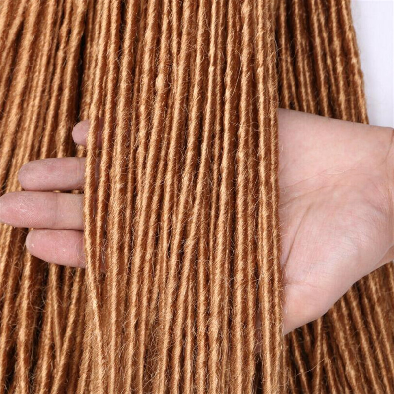 20″ Soft Thin Dreadlocks Crochet Braids Twist Faux Locs Crochet Hair Extensions
