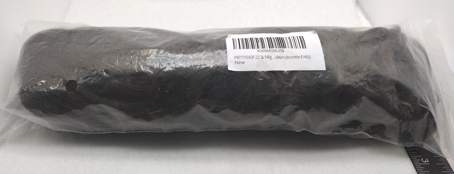New! Pretty Shop 22″ / 140g Hair Extension Claw Clip Brunette H65 Curly