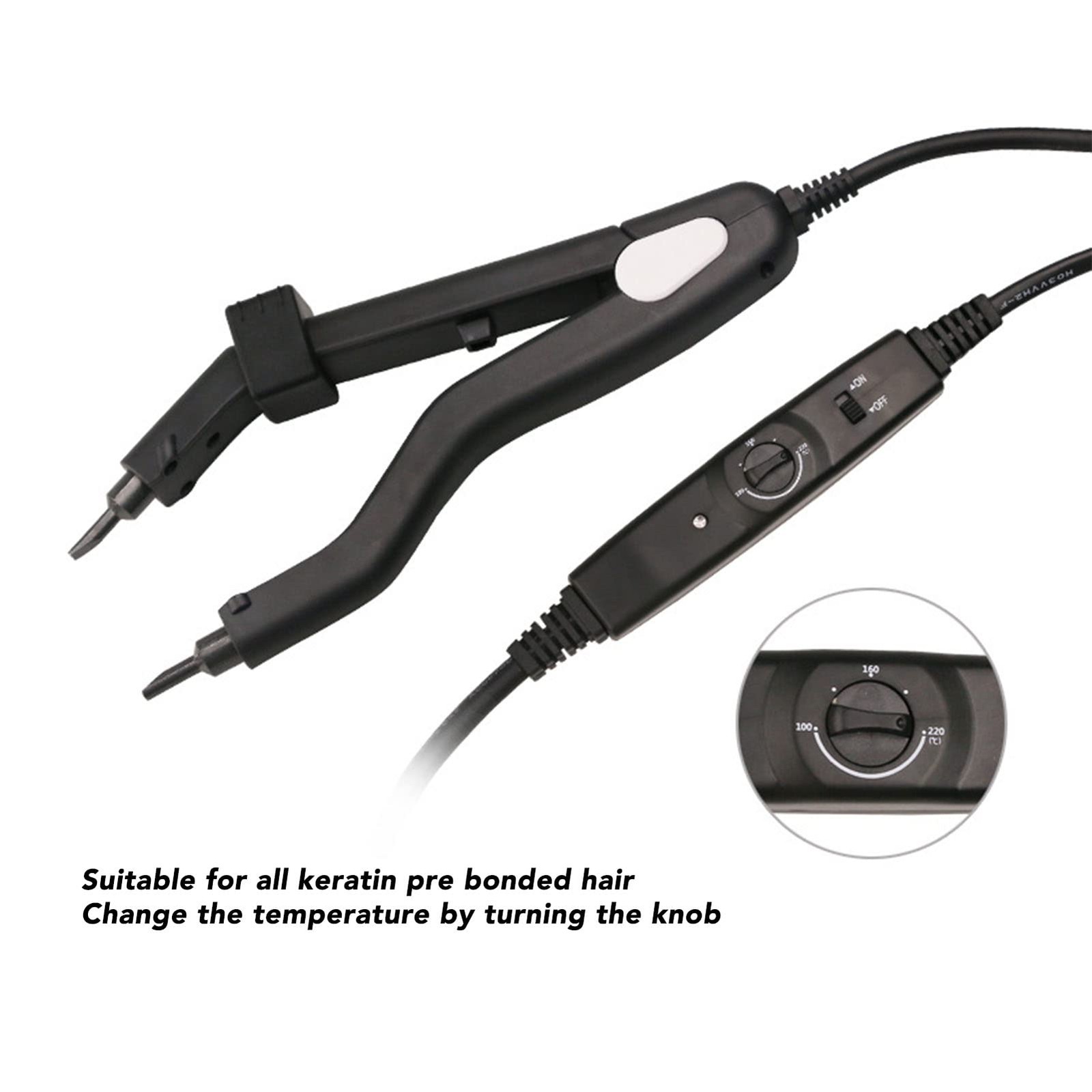 Fusion Hair Extensions Tool – Professional Heat Iron Connector Wand for Hair …