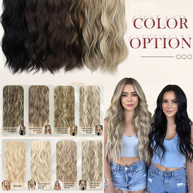 One Piece Invisible Wire Hair Extensions Thick Clip In Hairpiece Real as Human