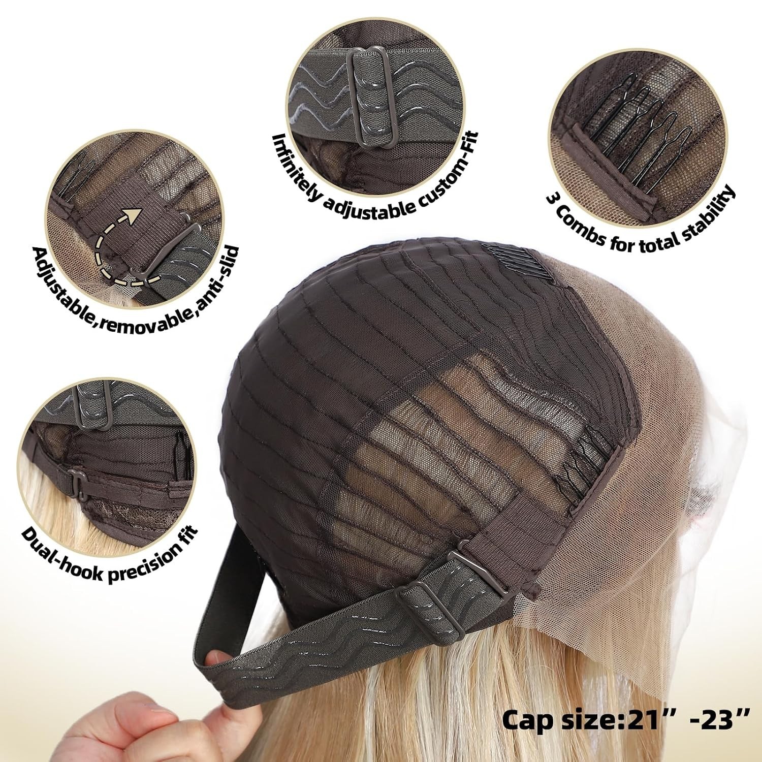 LACE FRONT WIG HUMAN HAIR BLENDED BLONDE BODYWAVE