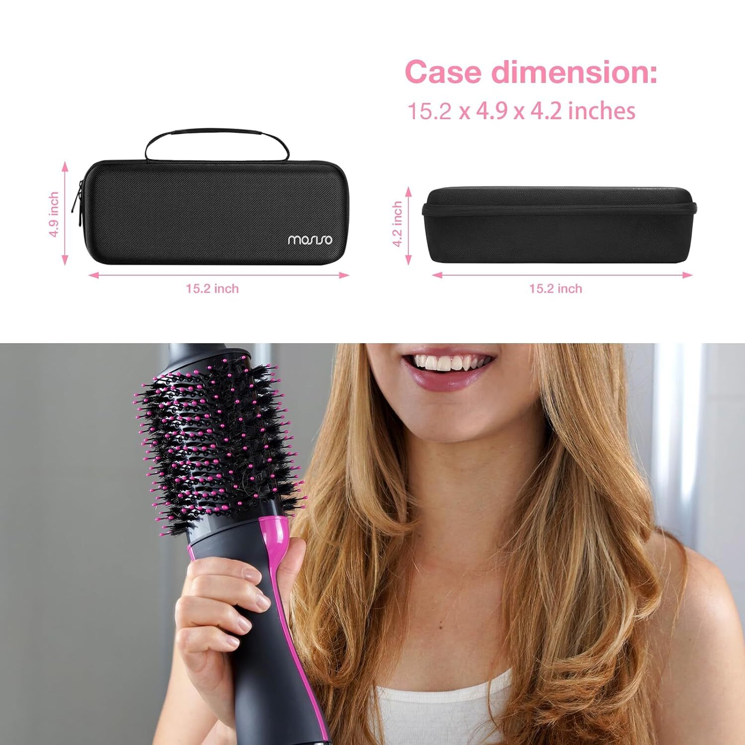Hard Case Storage Bag for Revlon One-Step Hair Dryer Brush 1.0 & PLUS 2.0 EVA