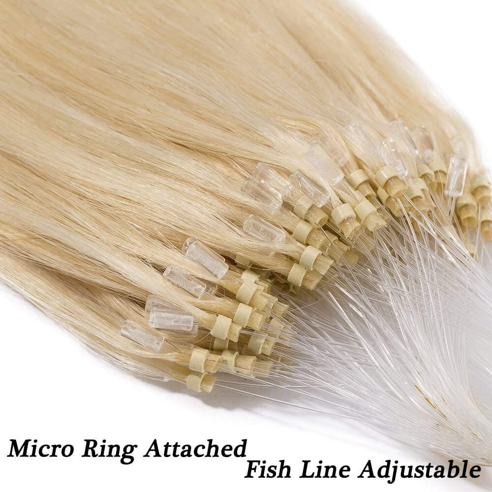 Micro Link Loop Tip Human Hair Extensions Micro Bead Remy Straight European Hair