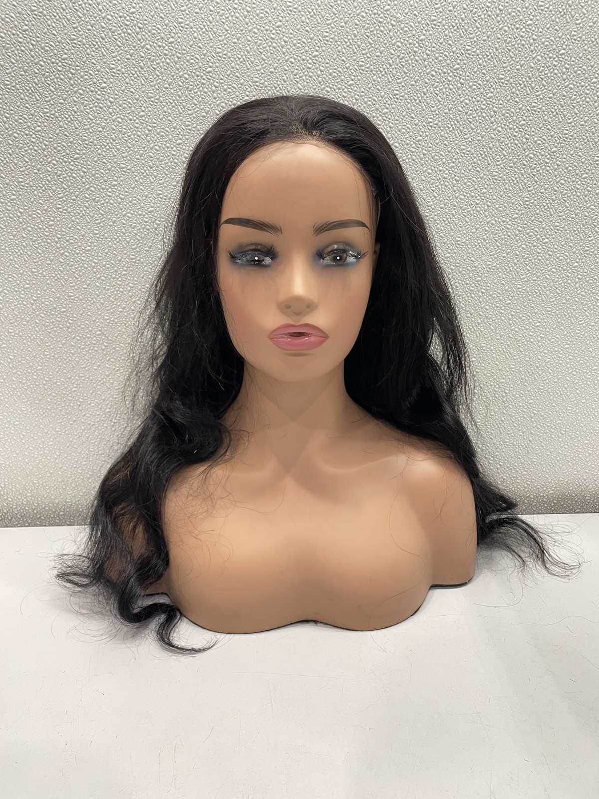 Durya Natural Black 250% Density Human Hair Lace Front Wig 26″