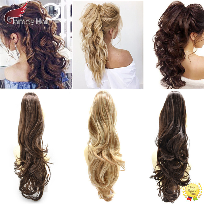 Claw Clip in Ponytail Extension Wavy Long Hair Piece Pony Tail 22″ Real As Human