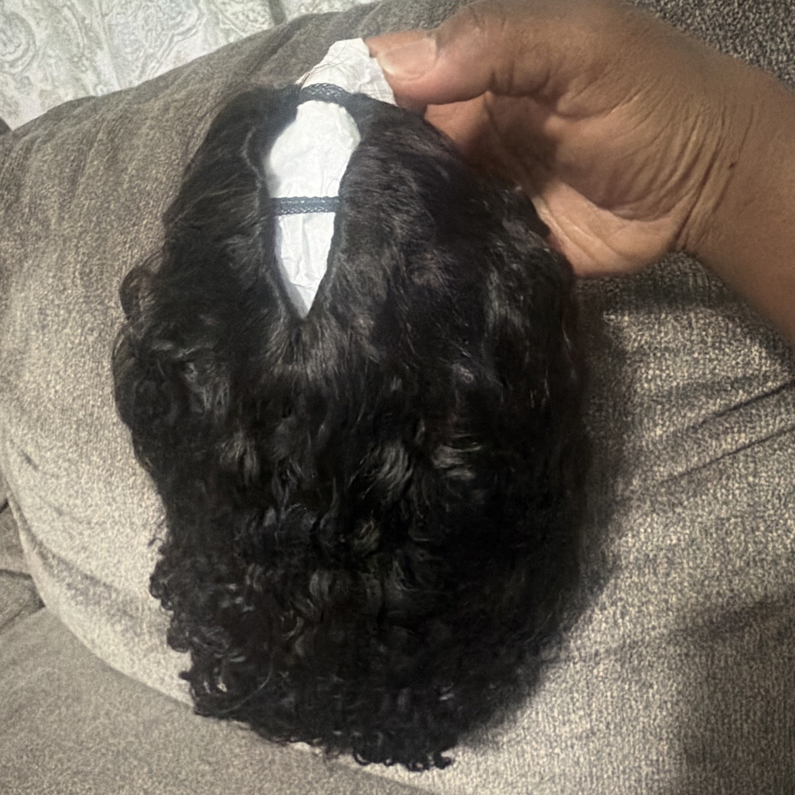 Black Curly Clip-In Hairpiece/Toupee Closure for Women Natural Texture 14inch