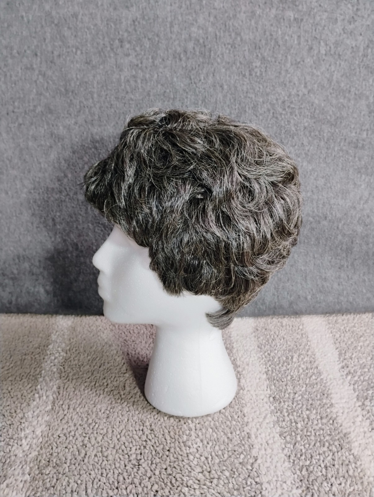 Pixie Wig Gray Salt And Pepper Ombre Full Lace Cap