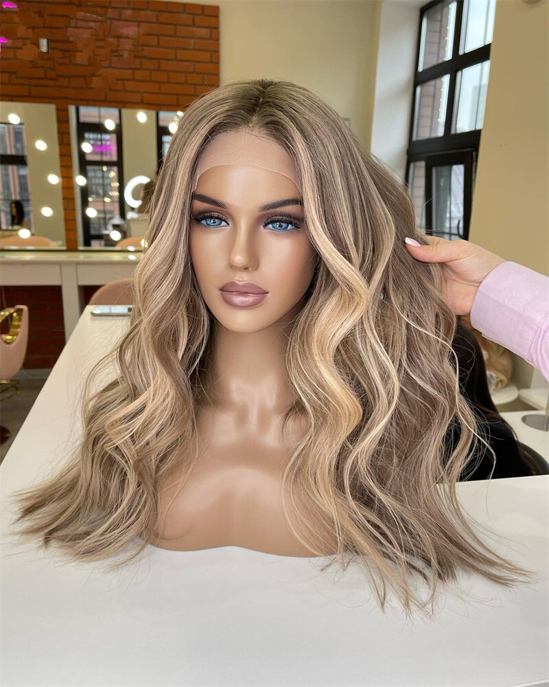 Caramel Blonde Balayage Lace Frontal Wigs 13×4 Remy Human Hair Wig Body Wave
