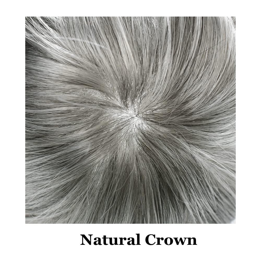 Toupee for Men Hair Replcement System Mens Toupee Full Poly Thin Skin Human Hair