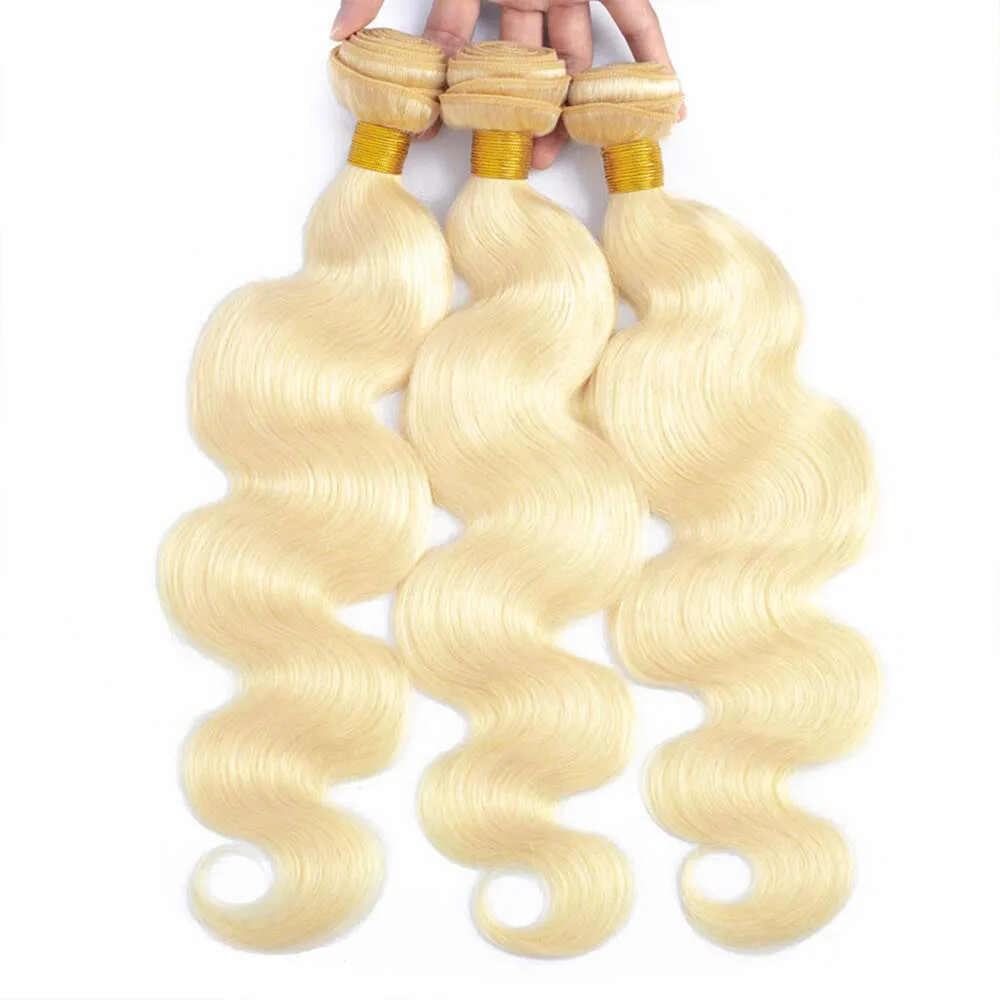 12A BLONDE 613# BRAZILIAN VIRGIN HUMAN HAIR BODY WAVE 3/4/5BUNDLES 300g,400g,500