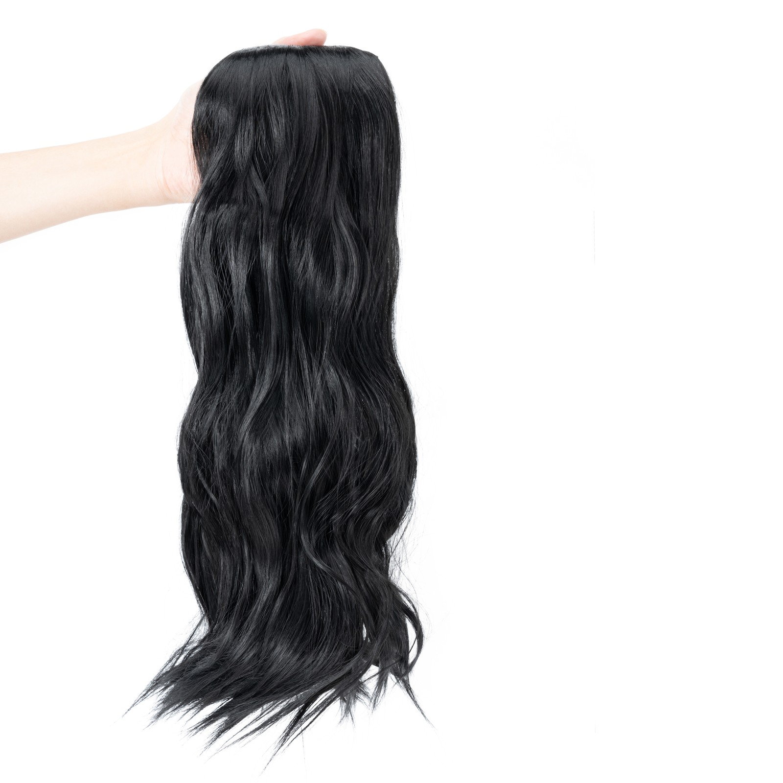 Long Curly Wavy 4PCS Clip in as Human Hair Extensions Natural THICK Balayage USA