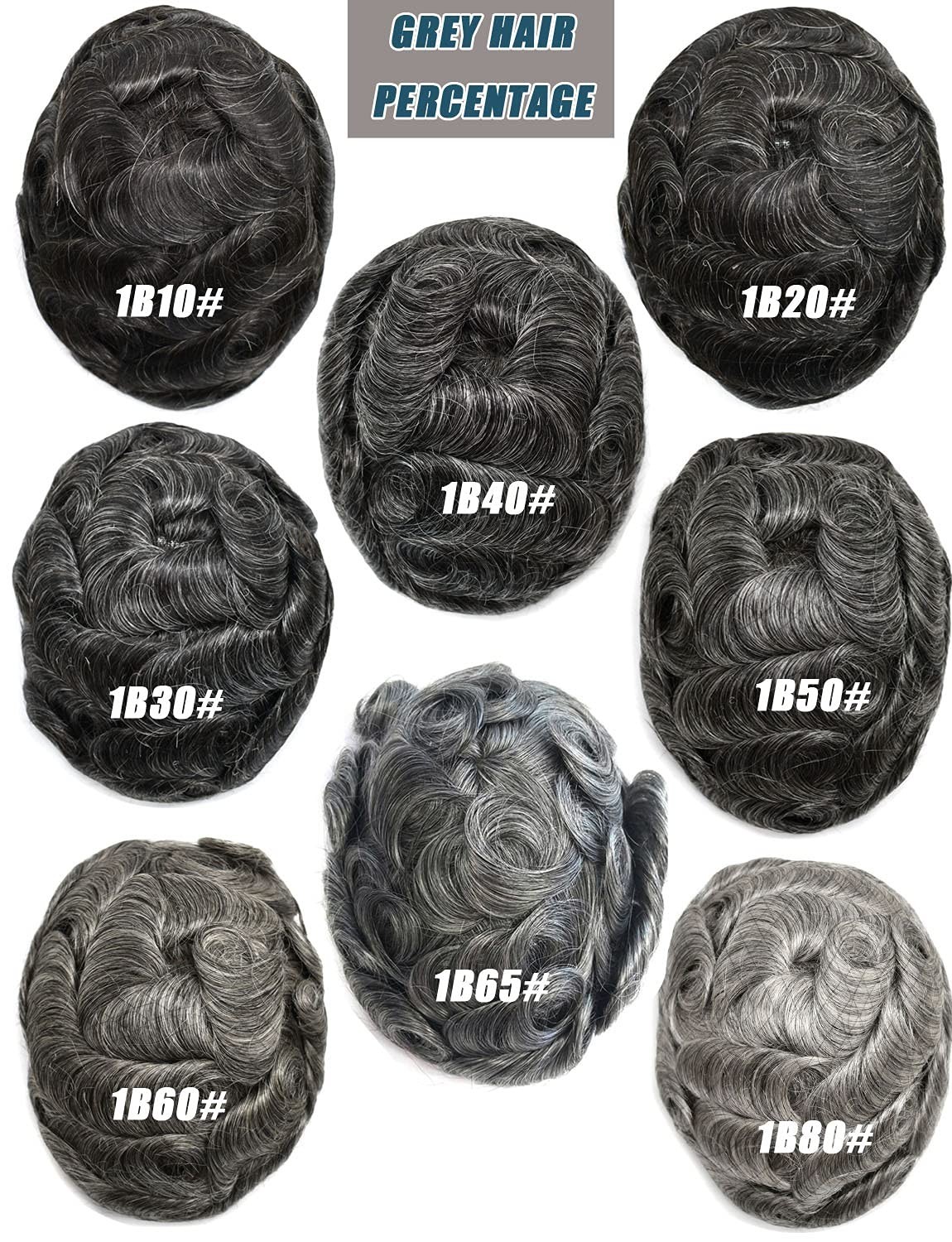 THIN SKIN Mens Toupee HumanHai Replacement Full Poly Skin PU System Wig for Men