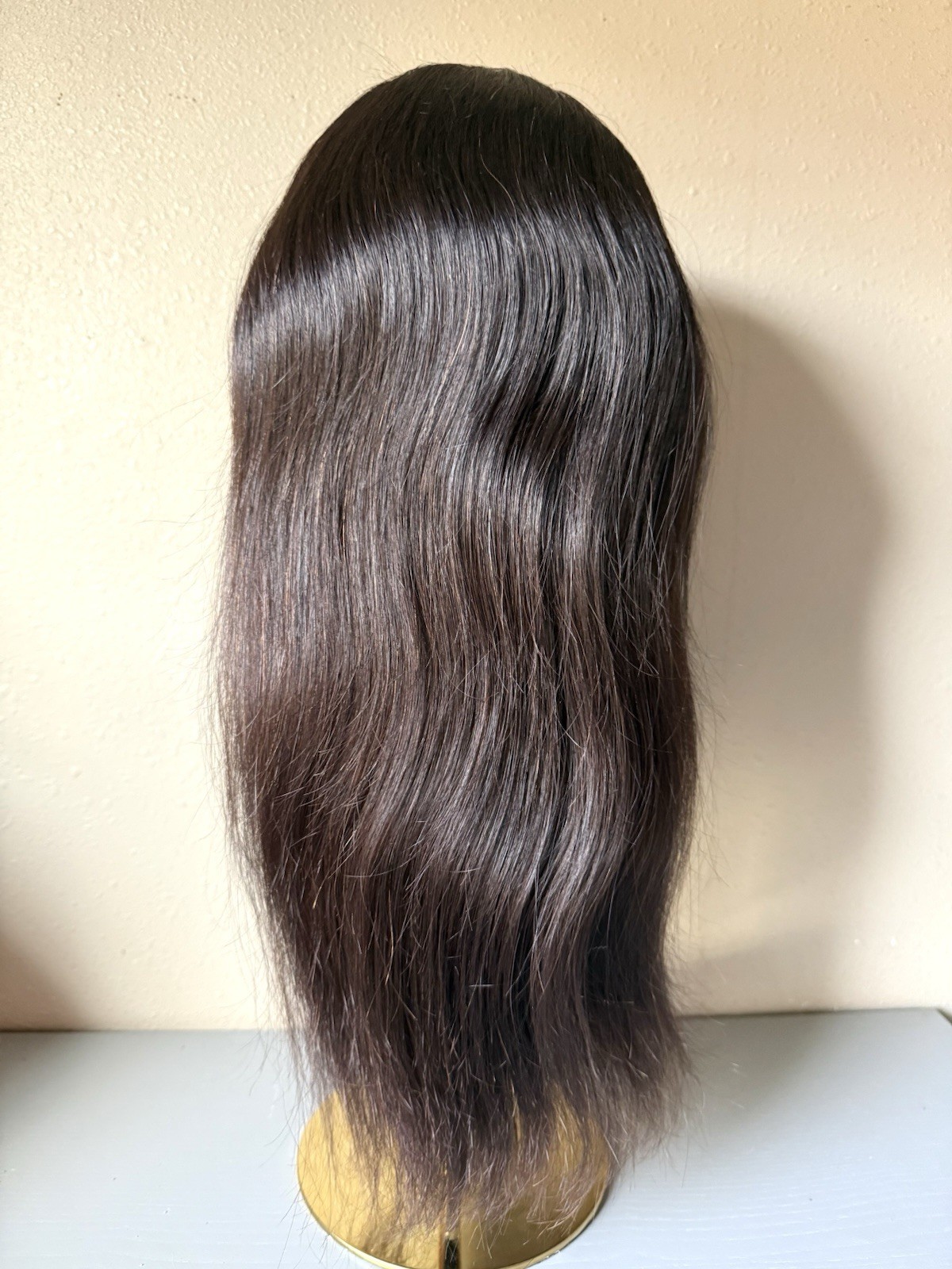 100% Virgin Human Hair 4×4 closure straight Wig 18 inch