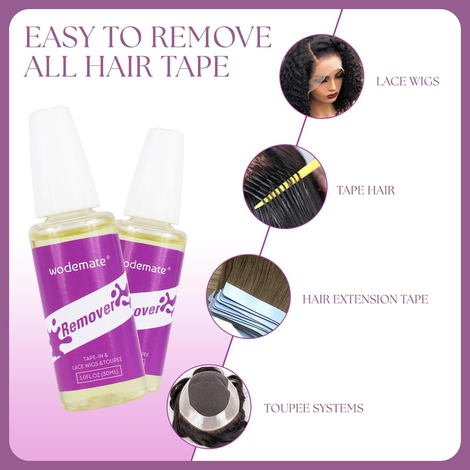 Lace Front Glue Kit for Wigs, Waterproof Hair Bonding Adhesive 1.3OZ Tape in …