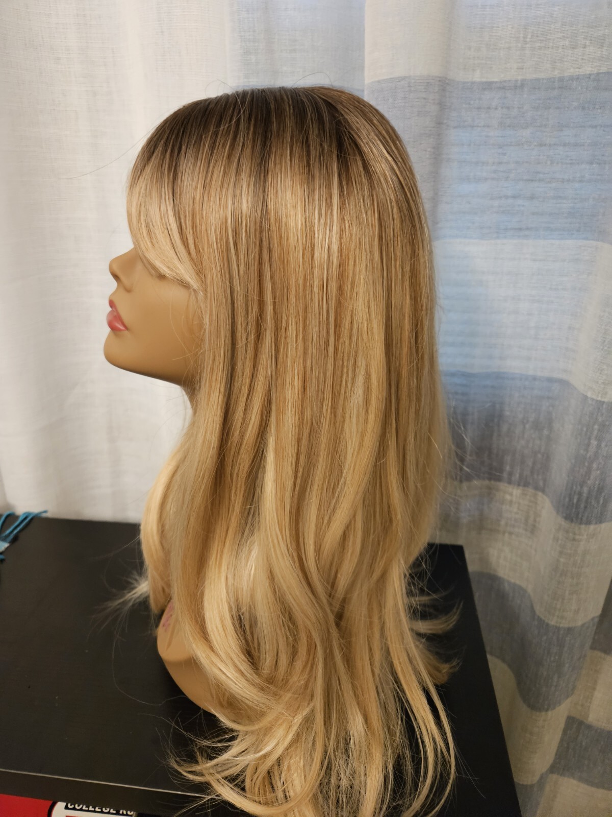 SUPER NATURAL LOOK MIXED BLONDE LAYERED BANGS WIG