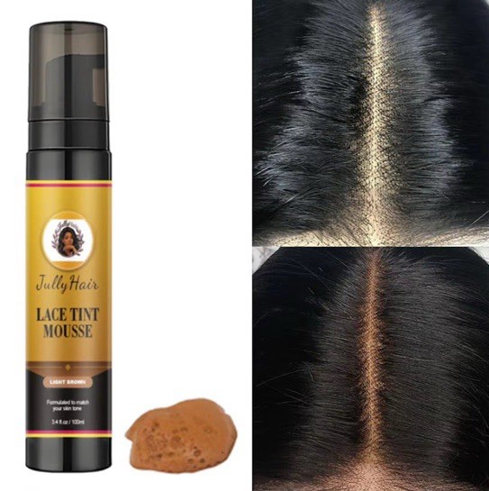 JullyHair Lace Tint Mousse Light Medium Dark Brown 3.4 fl oz/100ml