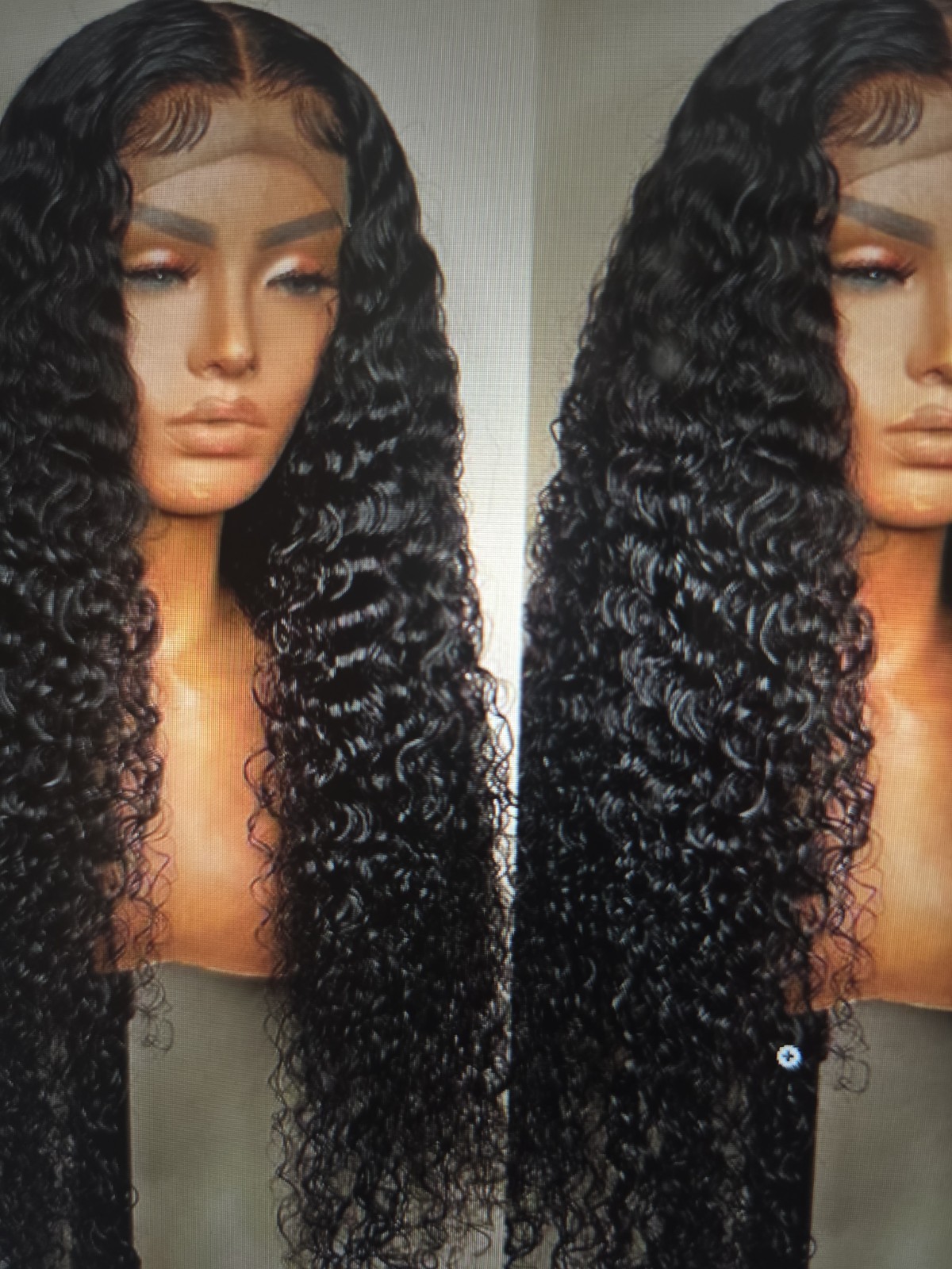 EUROPEAN AND AMERICAN Wig STYLE FRONT LACE SMALL ROLL MEDIUM LONG CURLY.