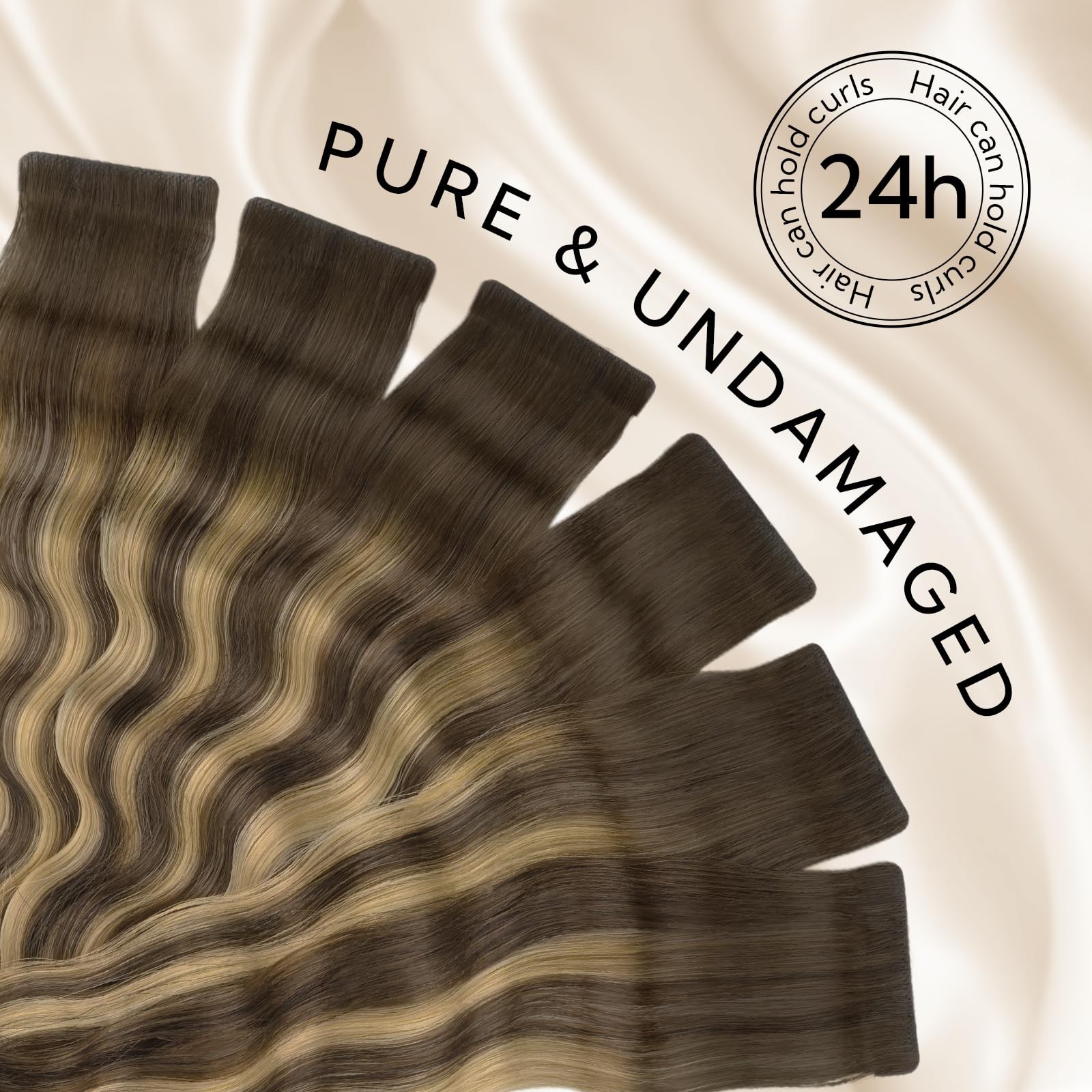 Hotbanana Invisi Edge Tape In Hair Extensions Human Hair 22Inch 50G Classic