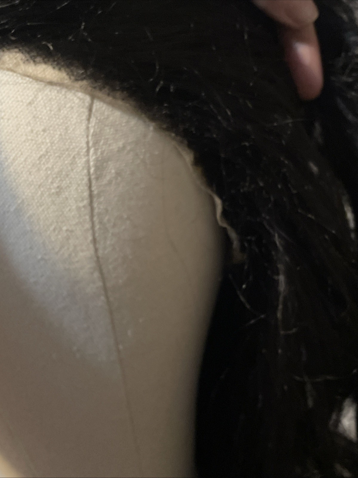 22” Women’s Wig High Temp Heat Resistant Black With Custom Cut 13×4 Lace Front