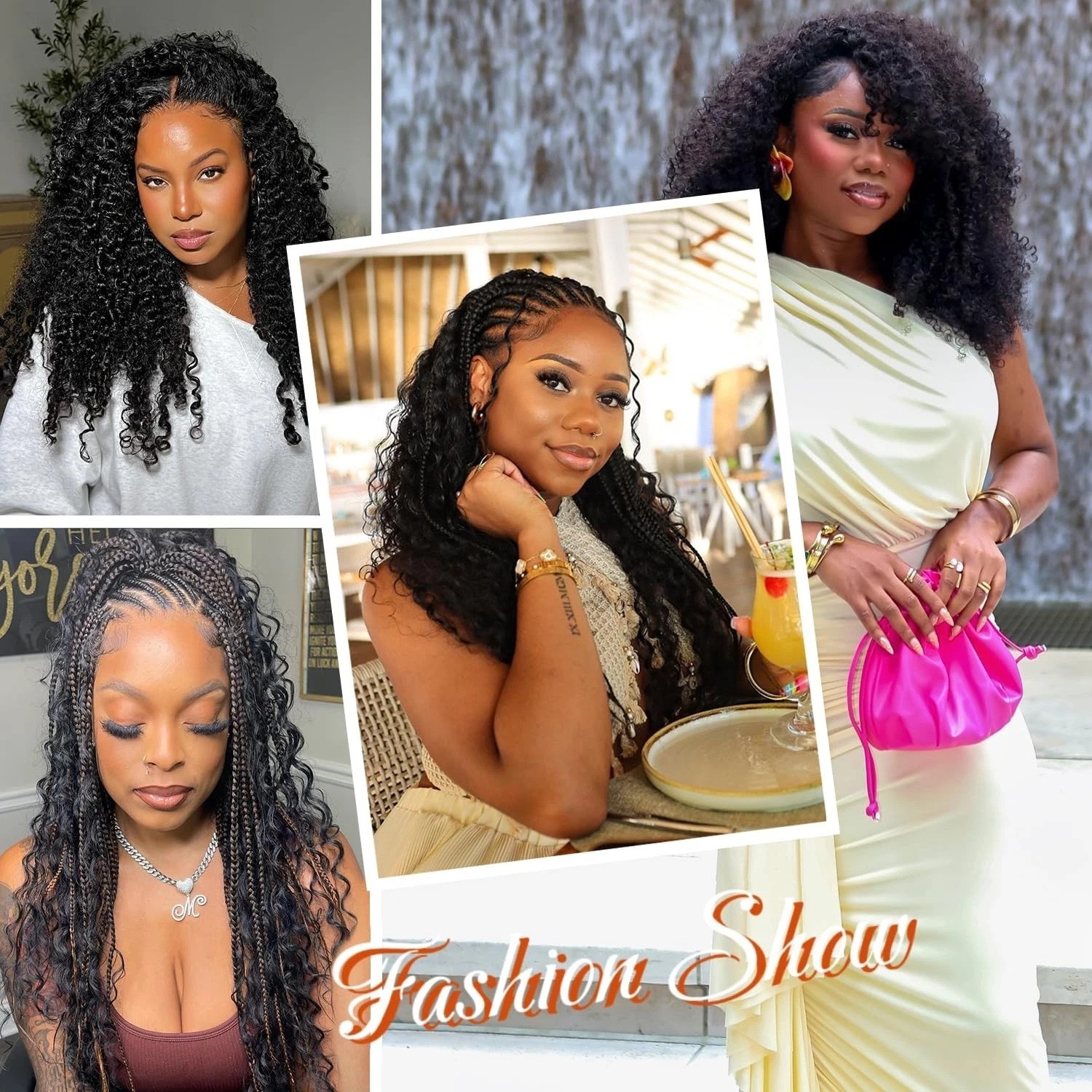 Kinky Curly Miracle Knots – 70g Invisible Human Crochet Hair Extensions 16 Inch