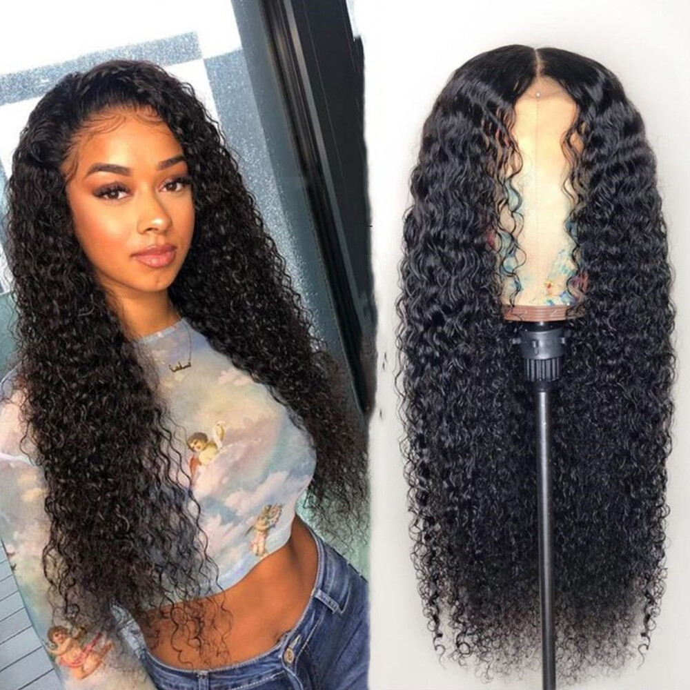 Hair Curly Front Wig Women Brazilian Long Curly Wavy Hair Wigs Women Costume USA