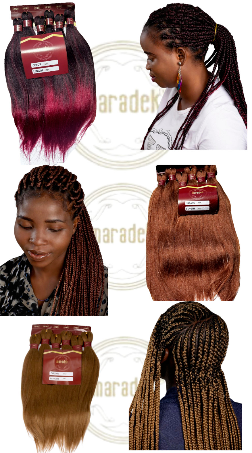 6X Pre-stretched Professional Braiding Hair 100% Kanekalon Ultra Yaki Ombre Mega