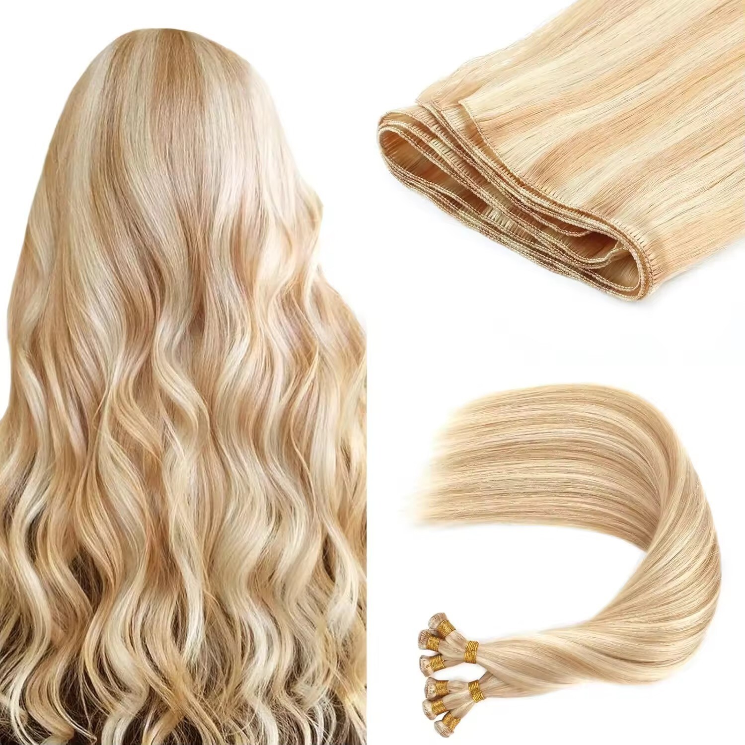 Genius Weft Hair Extensions Remy Russian Human Hair Invisible Natural Looks 100G