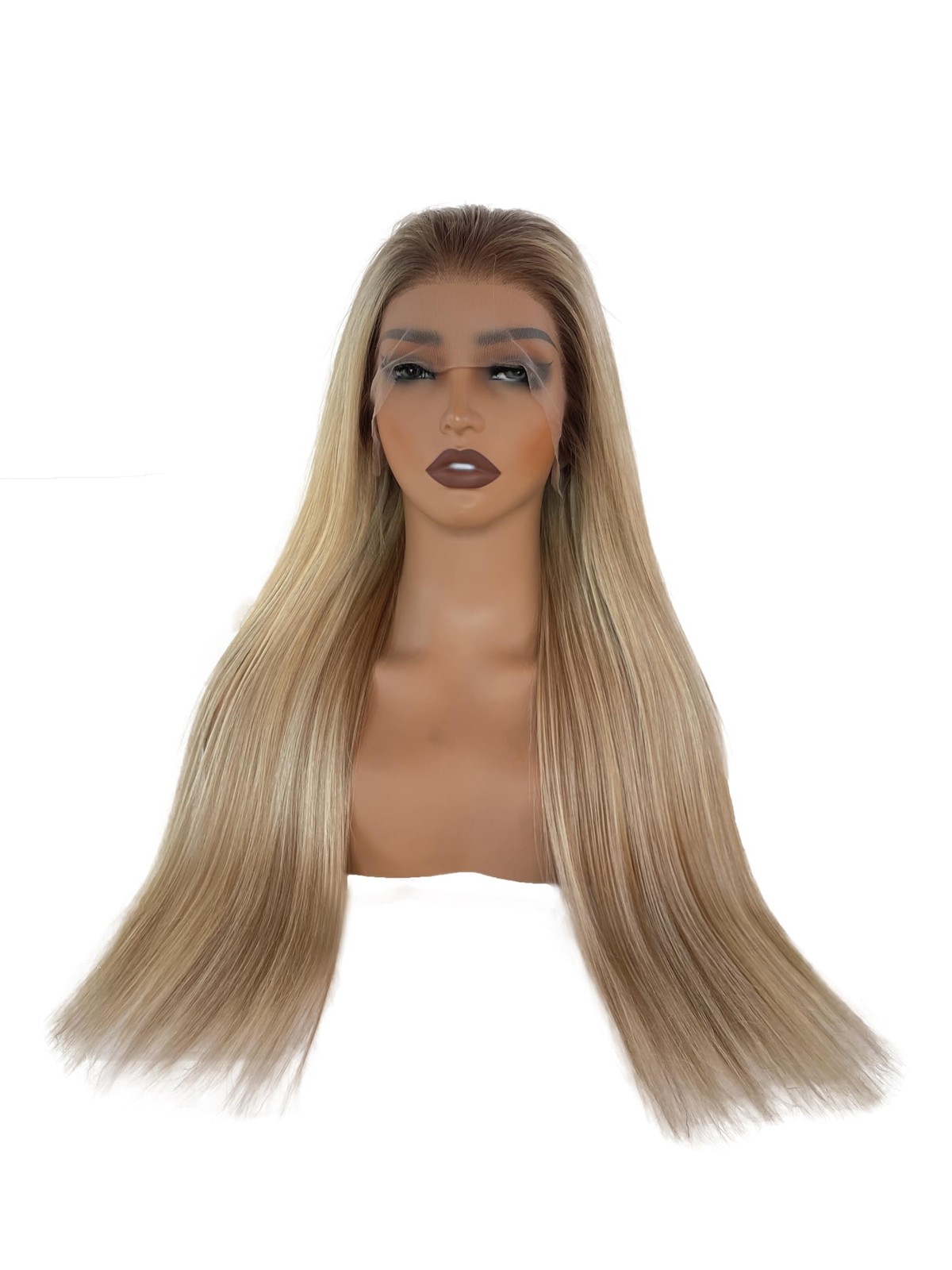 Munx Ombre Highlight Ash Blonde Lace Wigs Pre Plucked Hd Transparent 13X6 Lace
