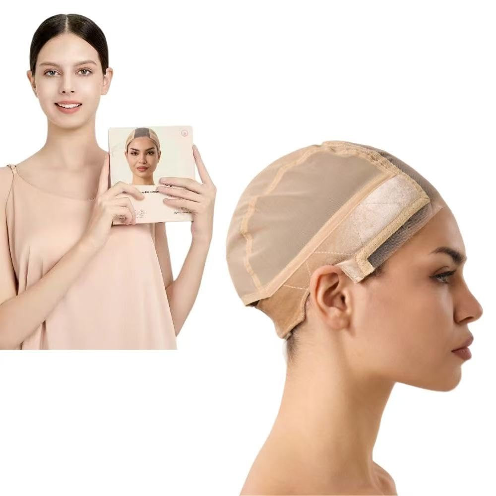 Wig Cap with Grip Band for Keeping Wigs in Place wide Transparent Lace Non Slip
