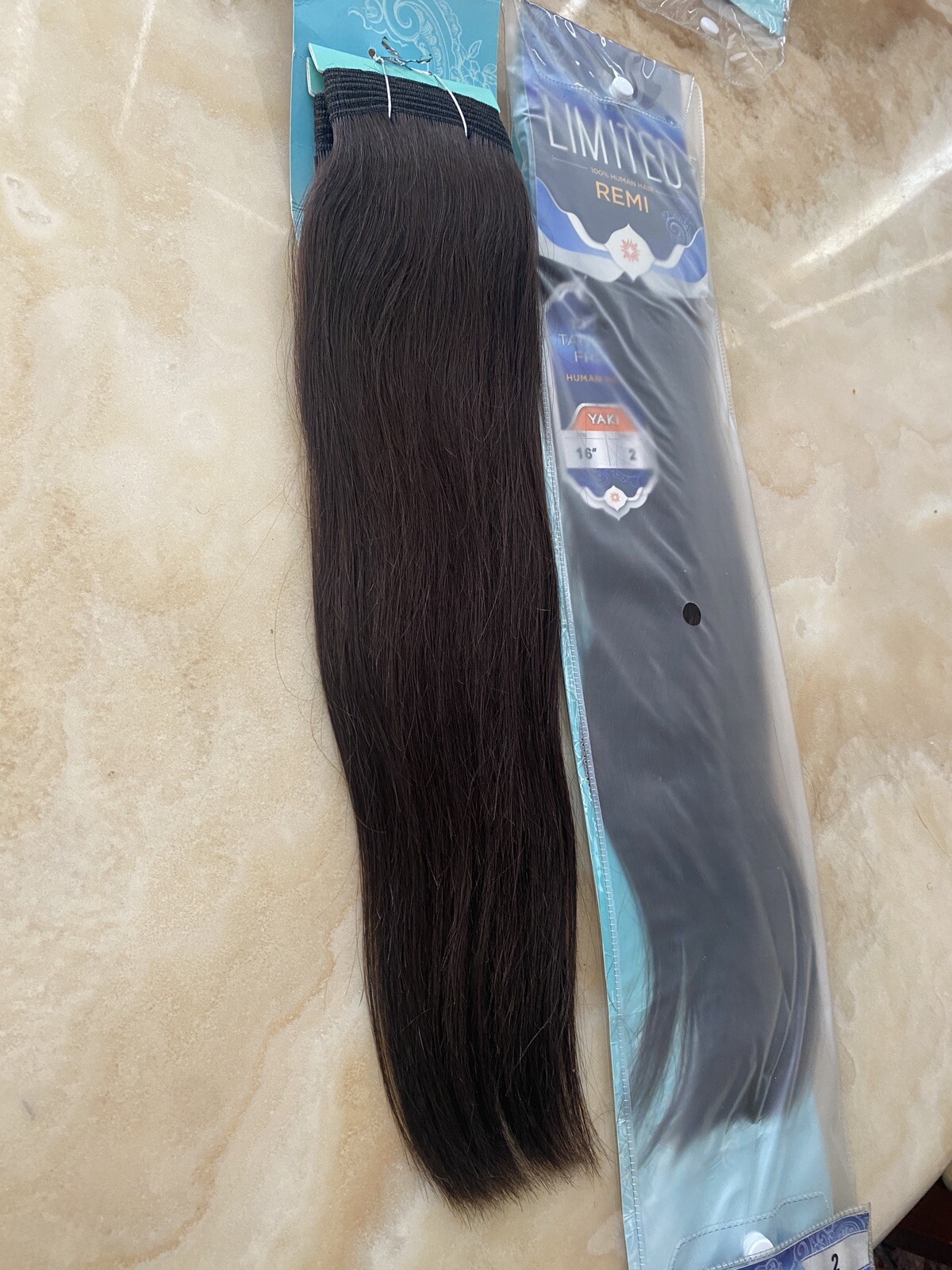 REMI PRIME LIMITED 100% HUMAN HAIR SOFT YAKY WEAVE-16 LOT 2 COLOR 2 TANGLE FREE