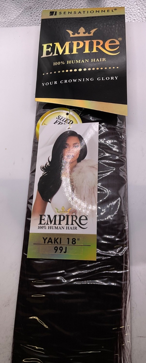 Sensationnel Empire 100% Human Hair Yaki 18″ Color: 99J
