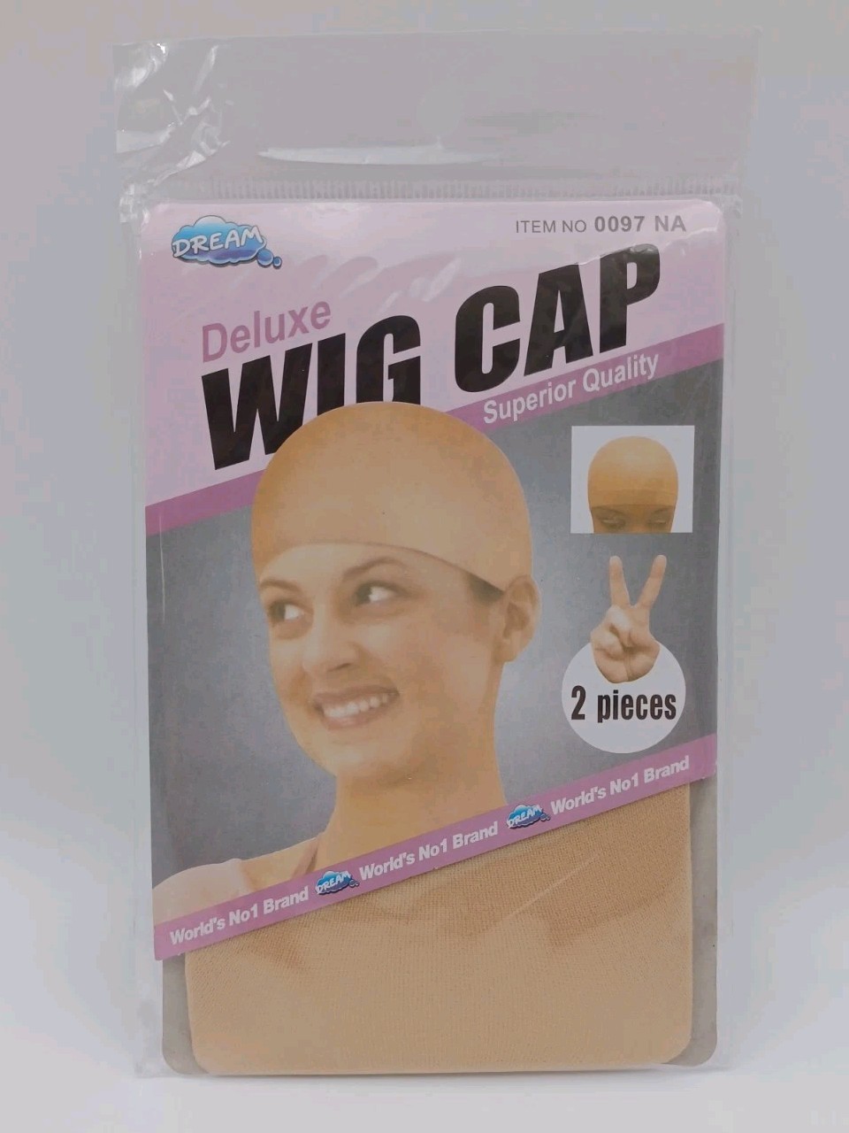 Dream Deluxe Wig Cap – Beige – 2‑Pack – Superior Quality Thin Stocking Fabric