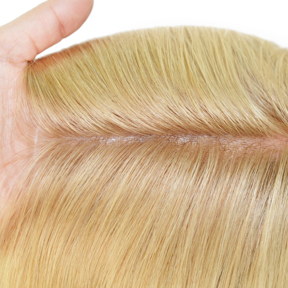 Women Wigs Culticle Remy Hair Full Thin Skin Human Hair Medium Size 14” #SIC
