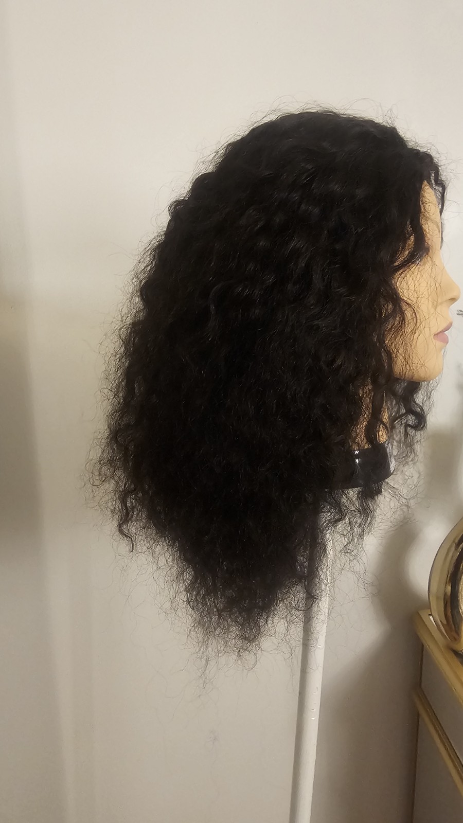 High-Quality Regular Top 18 To 20 ” Black Wavy 150% Virgin Human Hair Lace Wig