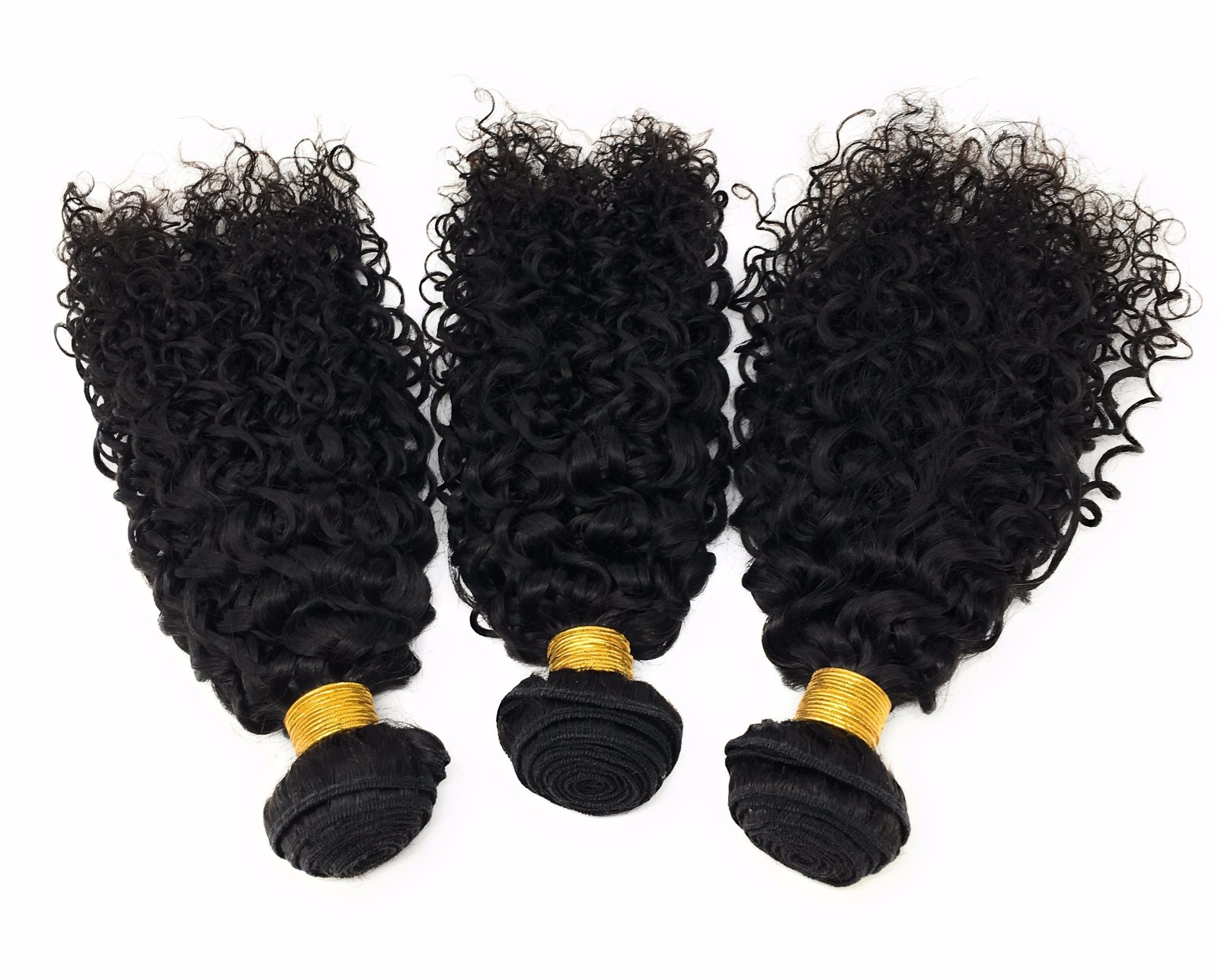 Unprocessed Virgin Jerry Curl Sew In 100 Human Hair Natural Black Ali Bundle