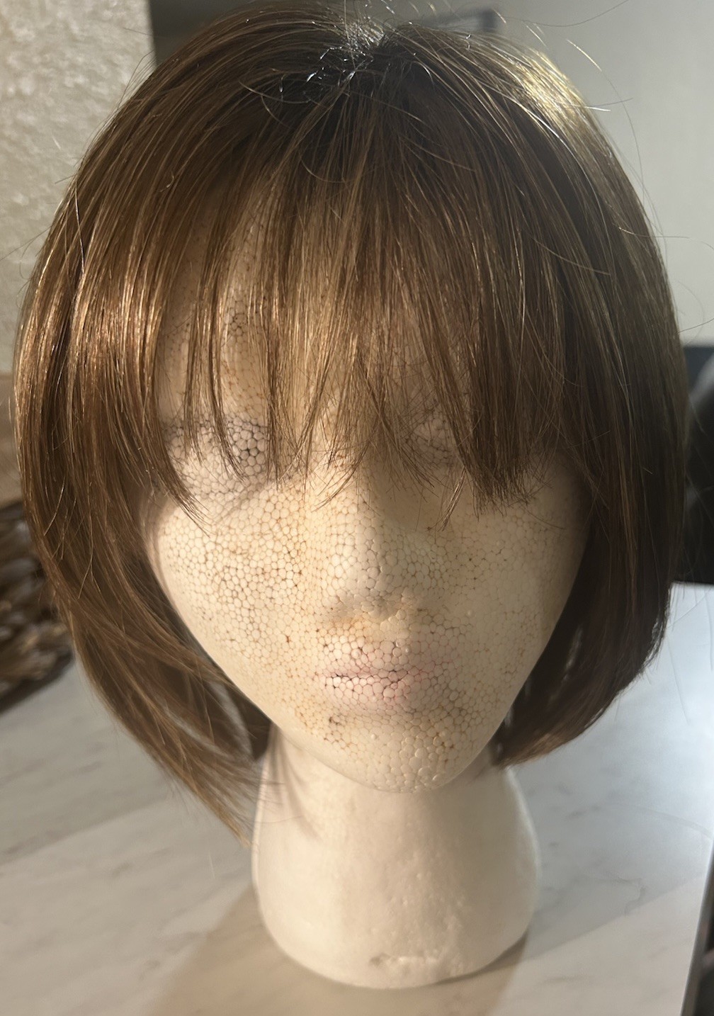 Noriko Wig Meadow Brown Iced Mocha-R Synthetic Fibers Short Bob Basic Cap