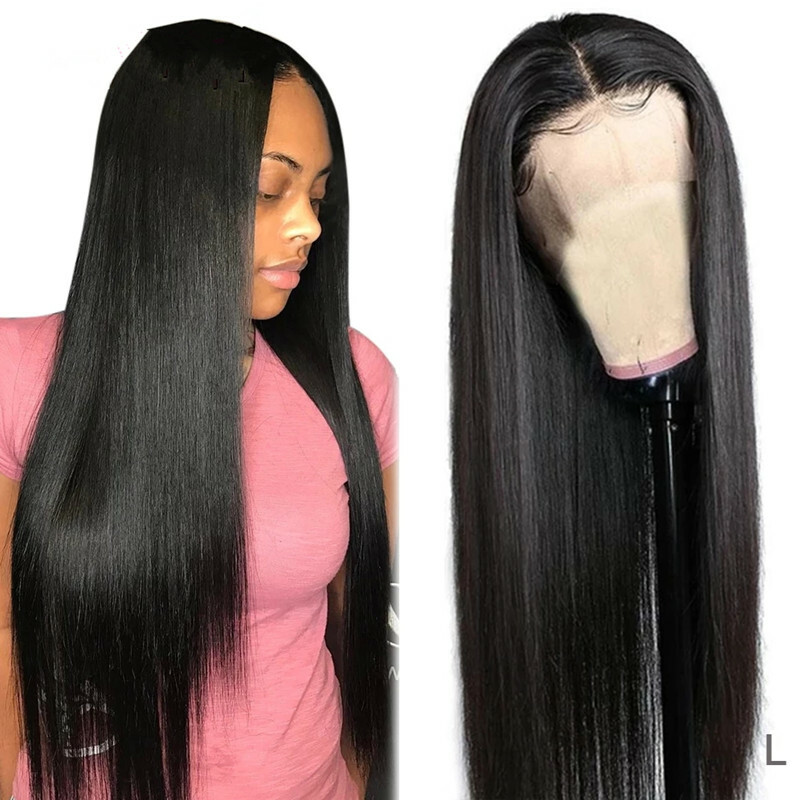 Long 13×4 Straight Lace Front wig Pre Plucked Bleached Knots With Baby Hair