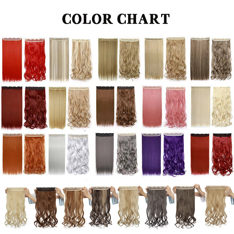One Piece Full Head Long Thick Clip in Hair Extensions 5 Clips As Human Natural