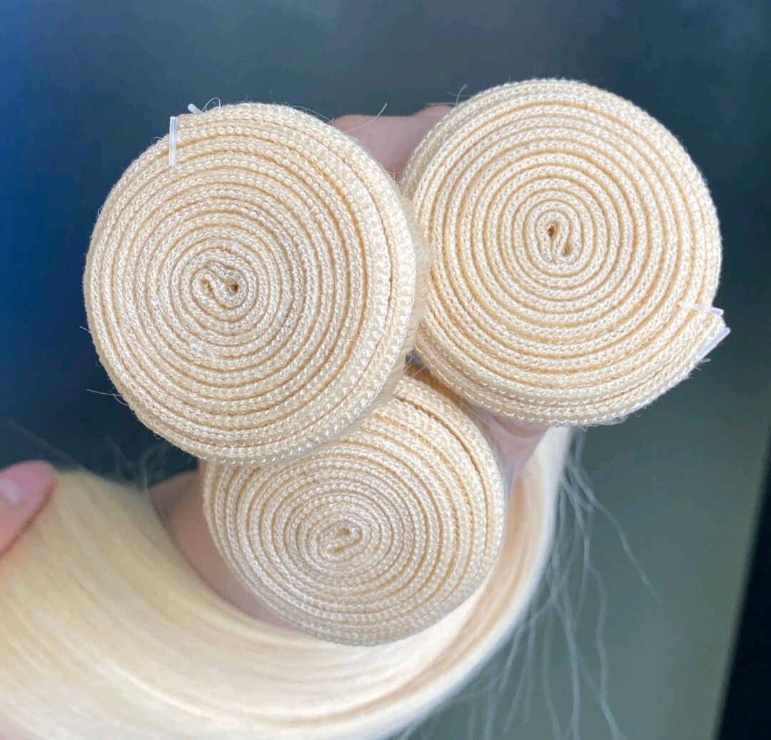 13A+VIETNAMESE RAW VIRGIN HAIR BLONDE 613# DOUBLE DRAWN 100g/300g BODY WAVE/STRA