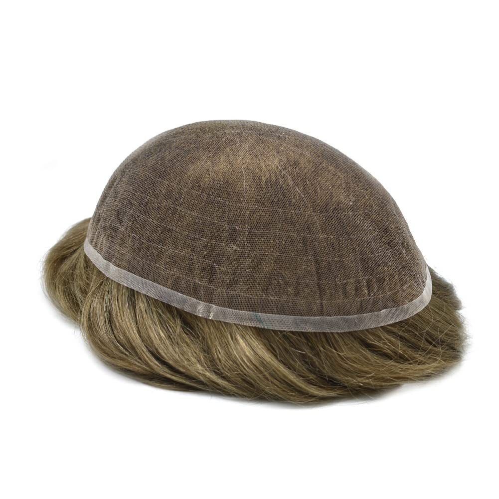 Full French Lace Hair Replacement System For Man Swiss Lace Men Toupee hairpiece