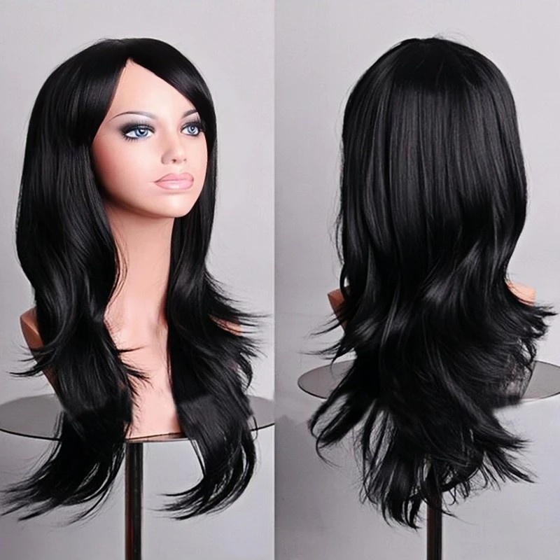 70cm Long Curly Fashion Cosplay Costume Party Hair Anime Wigs Full Hair Wavy Wig