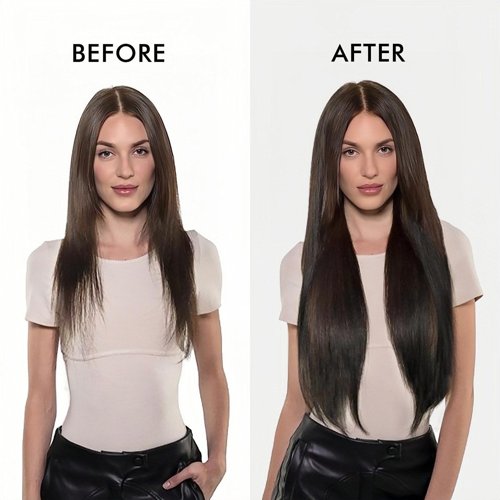Sixstarhair Clip In Hair Extensions Human Hair Dark Brown 140G Clip In Hair