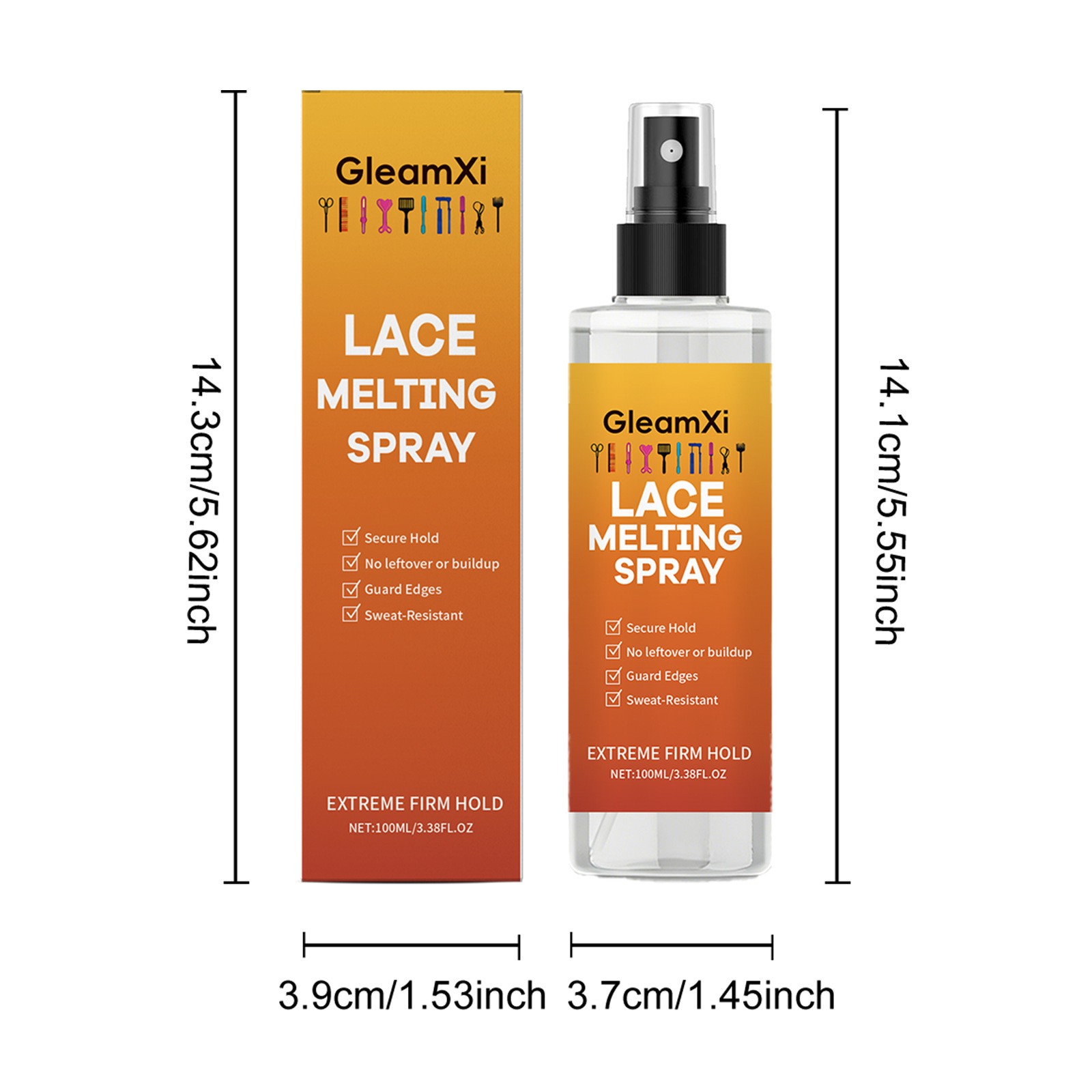 Lace Melting Spray, Melting Spray for Lace Wigs, Lace Bond Adhesive Spray 100ml