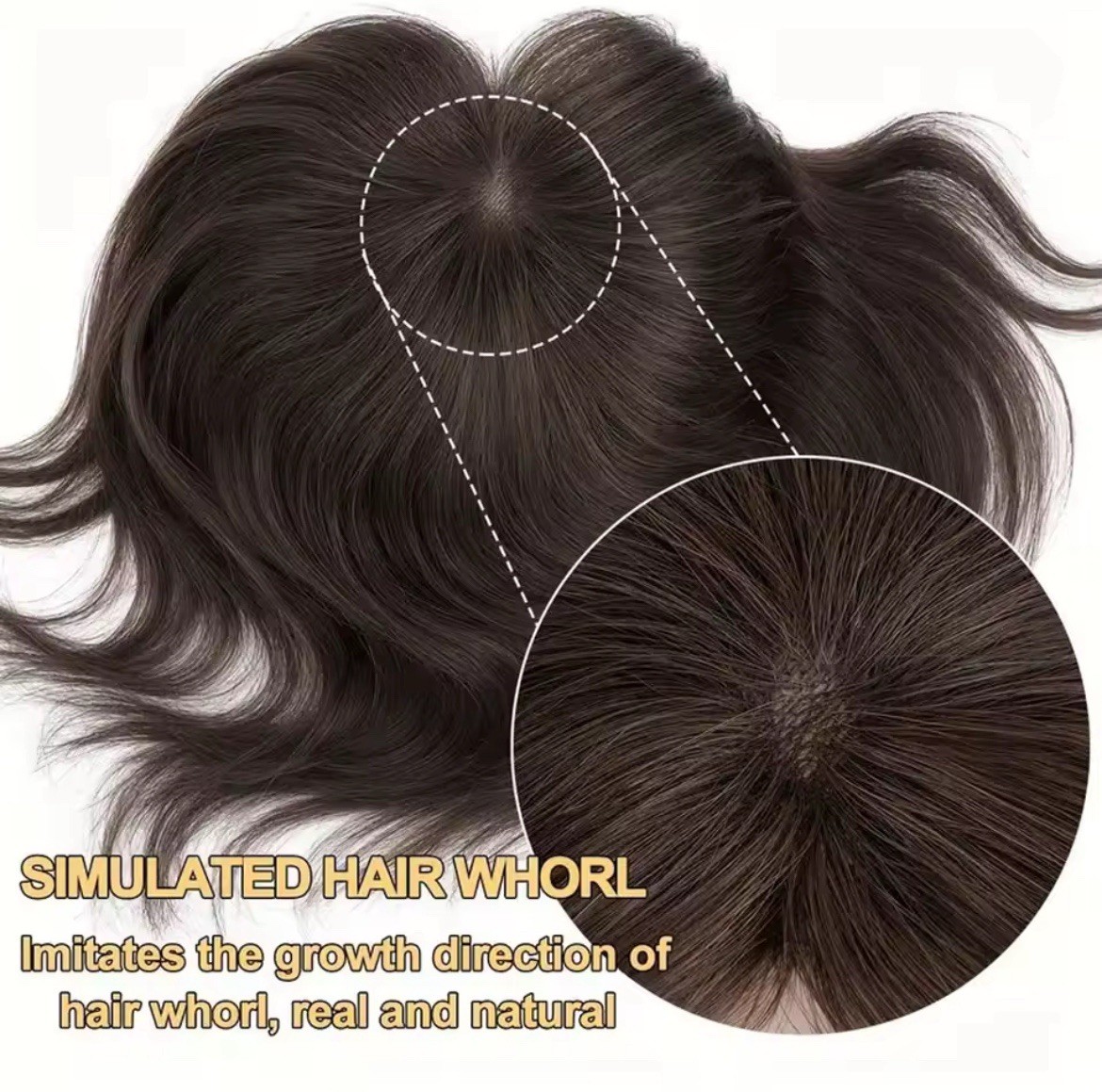 Men’s Toupee Hairpiece Tape-In Closure Straight 6in Multi Color