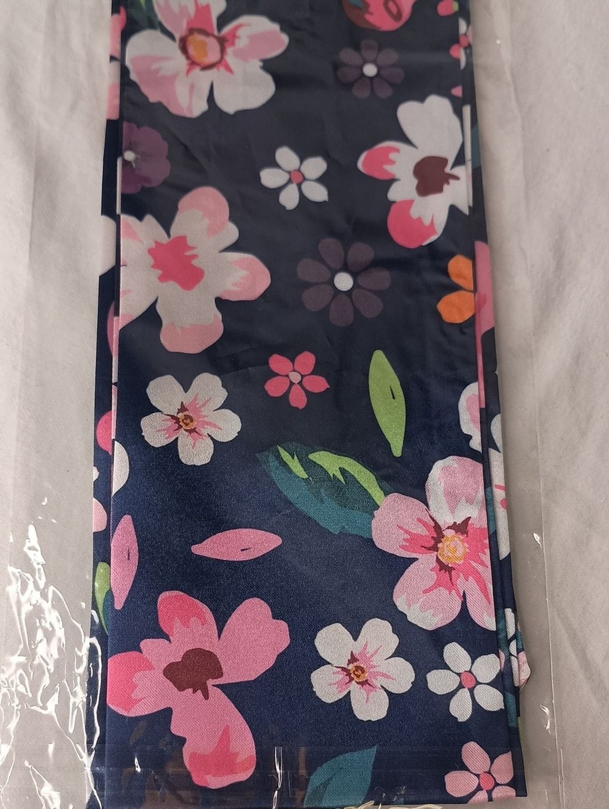 Queen Ellas Collection Women’s Satin Multicolor edge scarf floral