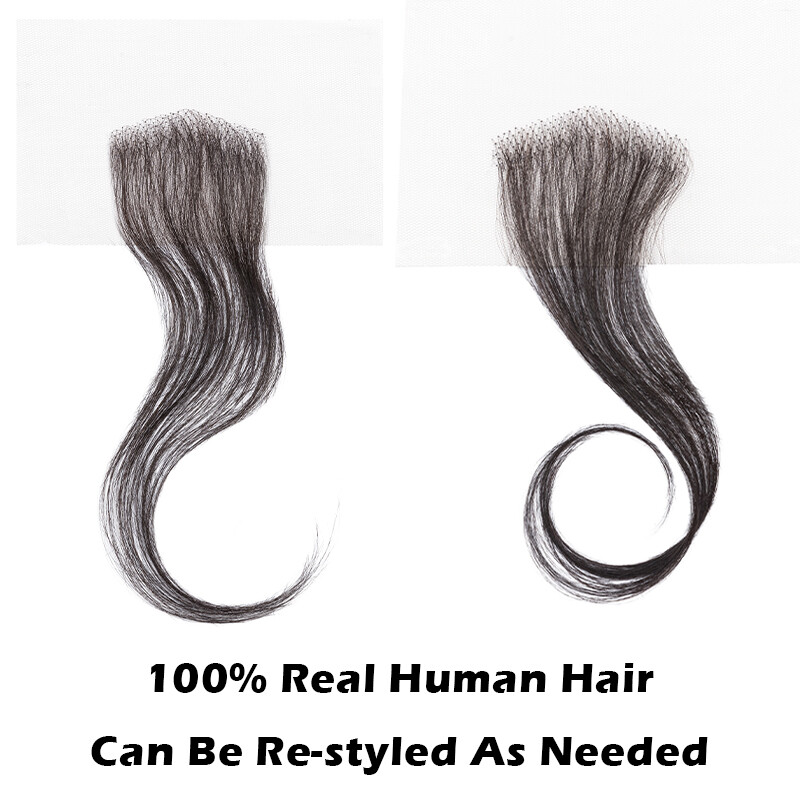 Swiss Lace Edges Baby Hair Stripes Pieces 100% Virgin Human Hair Extensions 2PCS