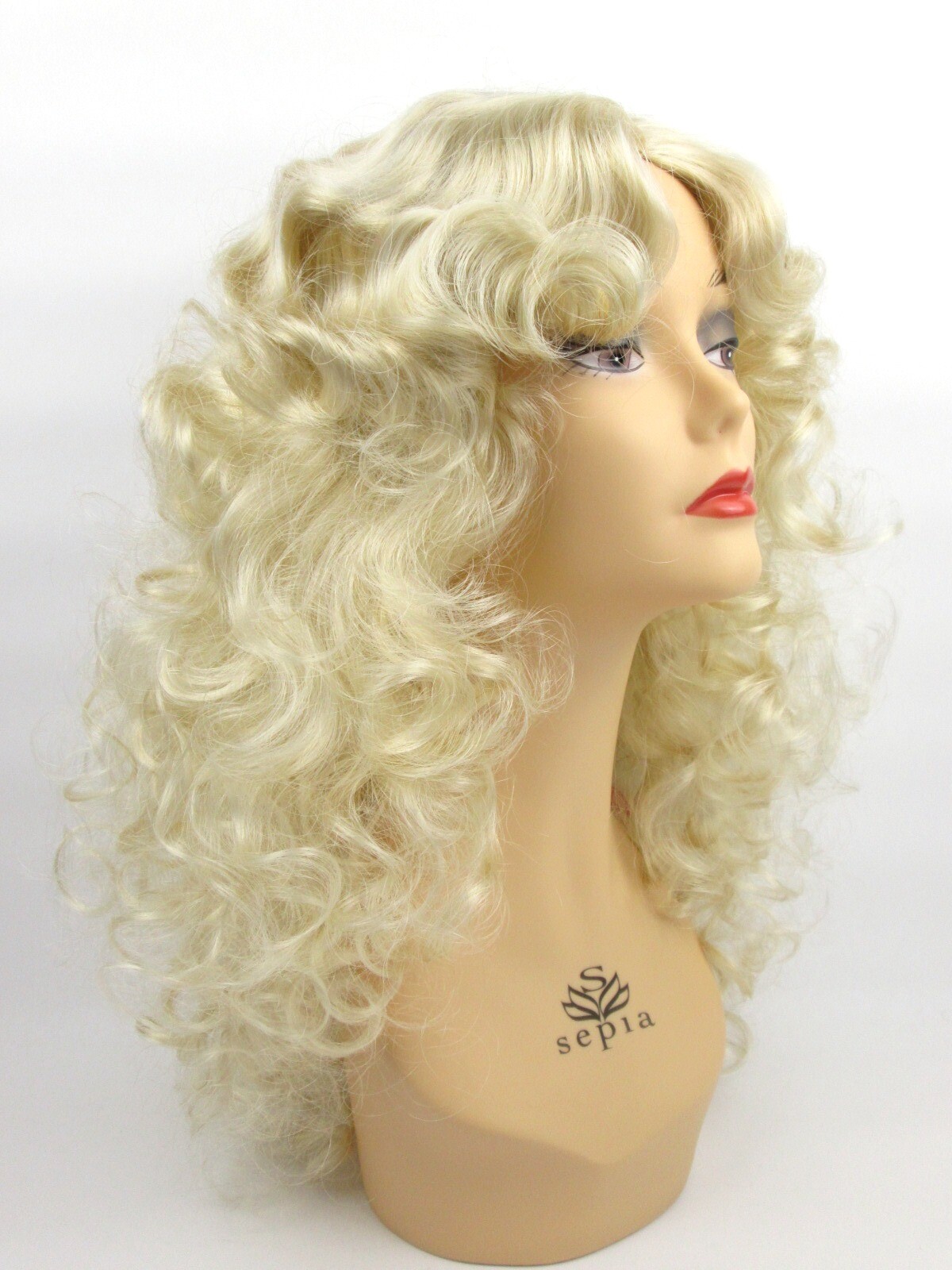 80’S WOMENS LONG MEDIUM LENGTH SOFT WAVY CURLS CURLY HAIR SKIN TOP WIG DELIHLA